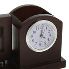 Набор настольный 3в1: часы, подставка п/ручки, 2 фоторамки (6х6), 26*11см - Фото 3