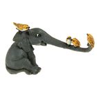 Сувенир - миниатюра полистоун "Слоненок с птичками" 14х6,5х7,5 см - Фото 1