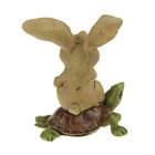 Сувенир - миниатюра полистоун "Зайчонок на черепашке" 8,5х4,5х7 см - Фото 4