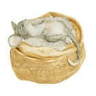 Сувенир - миниатюра полистоун "Сытый мышонок в мешке с крупой" 6,5х5,5х5,5 см - Фото 1