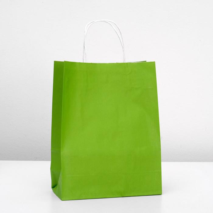 Пакет крафт «Радуга» травяной, 25×11×32 см - Фото 1