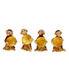 Сувенир полистоун "Кроха обезьянка с рублём" МИКС, 6,2х4,3х2,8 см - Фото 5