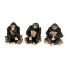 Сувенир полистоун "Шимпанзе на бревне" МИКС, 8,8х8х5,1 см - Фото 5