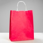 Пакет крафт, розовый, 22 х 12 х 32 см - Фото 1