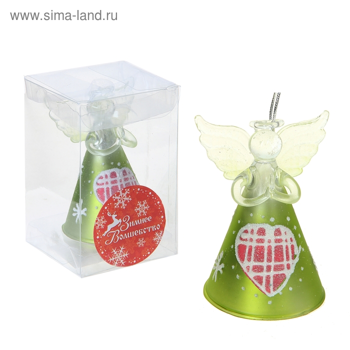 Сувенир стекло ангел "Сердечность" 8х5,5х5,2 см - Фото 1