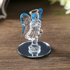 Сувенир стекло ангел "С цветочком" на зеркале 5,5х6х6 см - Фото 4