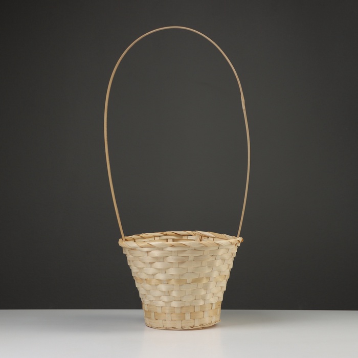 Корзина плетёная, 23×17/53 см, натуральный, бамбук - Фото 1