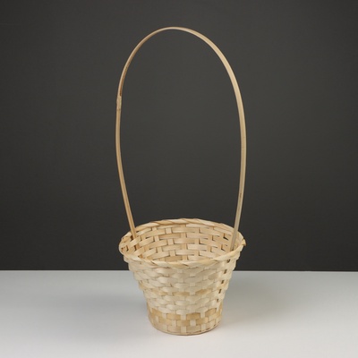 Корзина плетеная, 23x17/53 см, натуральный, бамбук