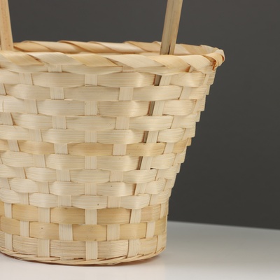 Корзина плетеная, 23x17/53 см, натуральный, бамбук