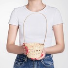 Корзина плетёная бамбук, d=13xH9.5/28 см натуральный - Фото 1
