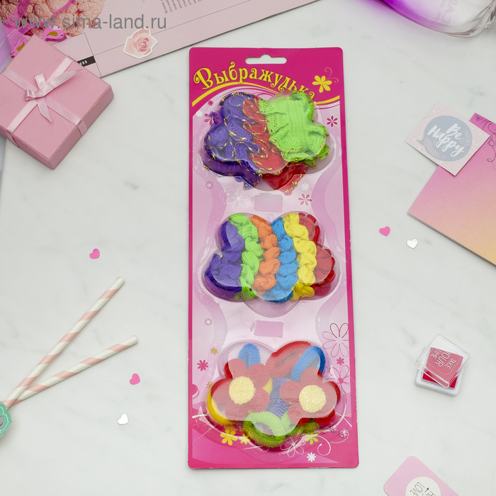 набор для волос "Выбражулька" 21 шт 12,5*34 см "Цветок" - Фото 1