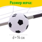 Ворота футбольные «Весёлый футбол», сетка, мяч d=14 см, размер ворот 98х34х64 см, МИКС - фото 9129922