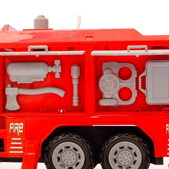 Машина инерционная «Пожарная», масштаб 1:16, световые и звуковые эффекты, стреляет водой, МИКС - фото 1912005323