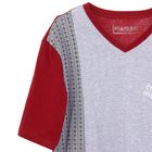 Пижама мужская (футболка, шорты) М-557-09 бордо, р-р 50 - Фото 3