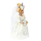 Кукла коллекционная невеста с букетом 30 см - Фото 2
