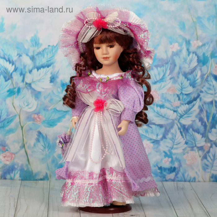 Кукла коллекционная Юлианна в сиреневом платье 30 см - Фото 1