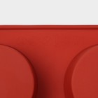 Форма силиконовая для выпечки Доляна «Фигуры.Круг», 29×17×2.7 см, 8 ячеек (5.8×2.7 см), цвет коричневый - Фото 3