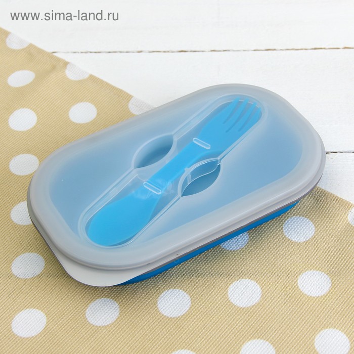 Контейнер складной с крышкой «Бланш», 750 мл, цвет МИКС - Фото 1