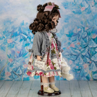 Кукла коллекционная керамика "Мила в сером жакете и с мишкой" 50 см - Фото 2