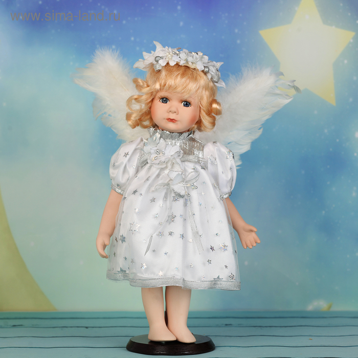 Кукла коллекционная керамика "Ангелок Лиля" 36 см - Фото 1