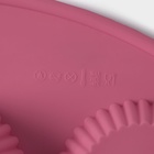 Форма для выпечки Доляна «Сладости. Круг реб», силикон, 27×22×3 см, 9 ячеек (6×6×3 см), бордовая - Фото 6