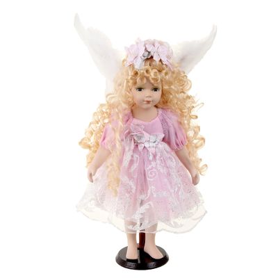 Кукла коллекционная керамика "Ангелок Леся" 45 см