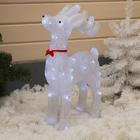Светодиодная фигура «Оленёнок» 46×70×22 см, акрил, 100 LED, 8 режимов, 24 В, свечение белое - Фото 1