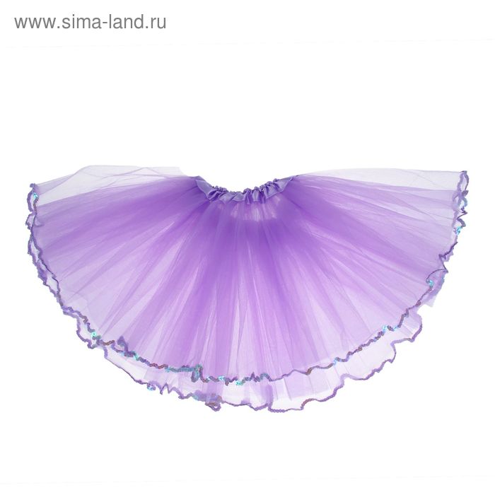 Карнавальная юбка 3-х слойная 4-6 лет, цвет фиолетовый - Фото 1
