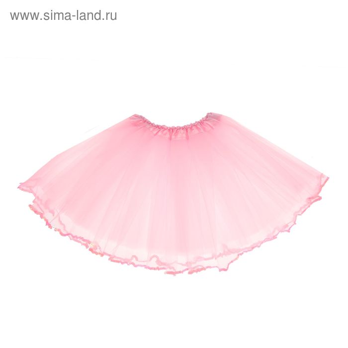 Карнавальная юбка 3-х слойная 4-6 лет, цвет светло - розовый - Фото 1