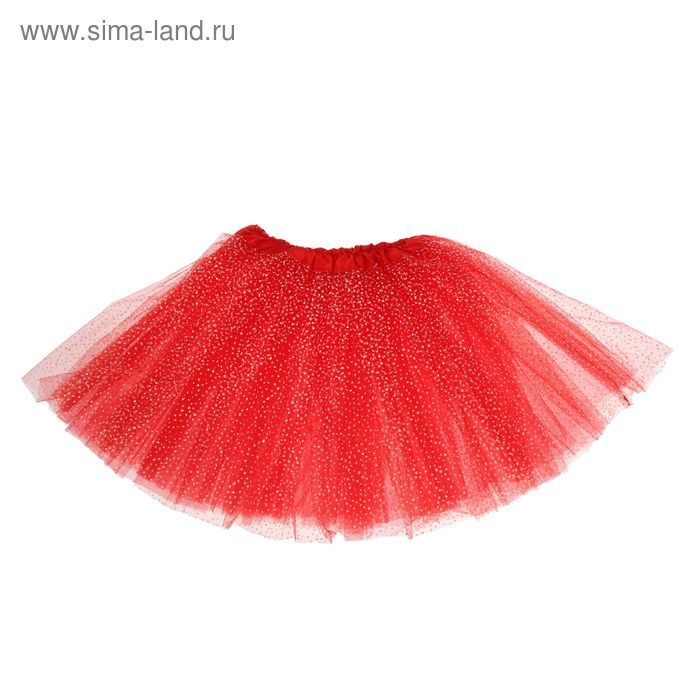 Карнавальная юбка 3-х слойная 4-6 лет, цвет красный - Фото 1