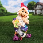 Садовая фигура "Гном с гусем", разноцветная, гипс, 48 см, микс - Фото 5