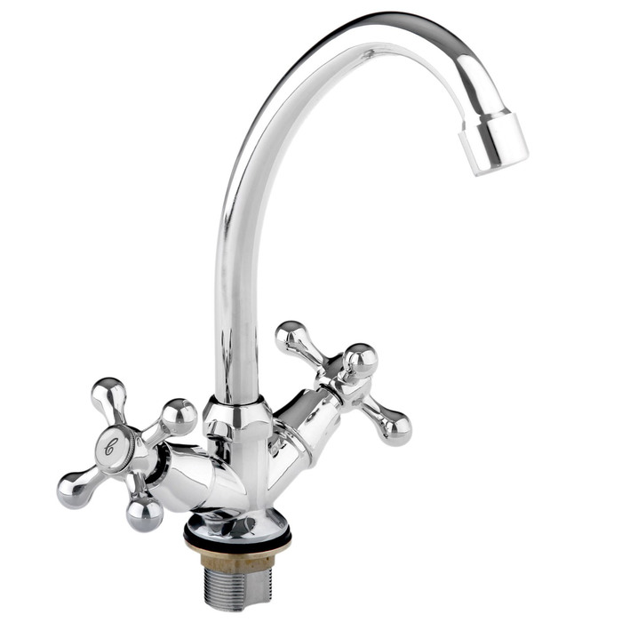 Смеситель для кухни Accoona A4676, двухвентильный, хром - Фото 1