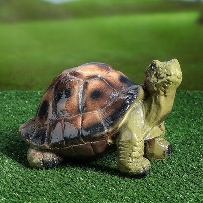 Садовая фигура "Черепаха Джулс", зелёный цвет, гипс, 16 см
