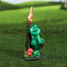 Садовая фигура "Лягушка Welcome", разноцветная, гипс, 28 см - Фото 2