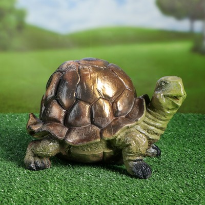 Садовая фигура "Черепаха Уилсон", зелёный цвет, гипс, 18 см