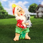 Садовая фигура "Гном с собакой", разноцветная, гипс, 46 см, микс - Фото 7