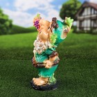 Садовая фигура "Гном с виноградом", зелёный цвет, гипс, 41 см - Фото 4