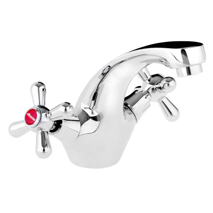 Смеситель для раковины Accoona A9072, двухрычажный, хром - Фото 1