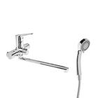 Смеситель для ванны Accoona A7109, однорычажный, излив 300 мм, с душевым набором, хром - Фото 1