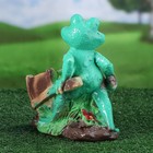 Садовая фигура "Лягушка с телегой", зелёный цвет, 16х21х40 см - Фото 3