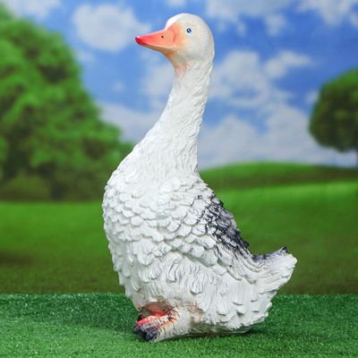 Садовая фигура "Гусь", серый цвет, 46 см