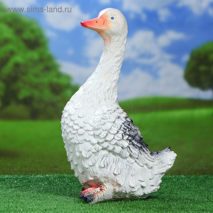 Садовая фигура "Гусь", серый цвет, 46 см - Фото 1