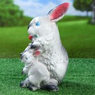 Садовая фигура "Зайчиха с зайчонком", белый цвет, 30 см - Фото 2