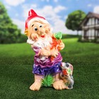 Садовая фигура "Гном с морковкой", разноцветная, гипс, 46 см, микс - Фото 6