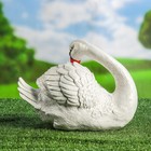 Садовая фигура "Лебедь", перламутровая, гипс, 30х18х21 см - Фото 2