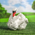 Садовая фигура "Лебедь", перламутровая, гипс, 30х18х21 см - Фото 3