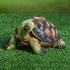 Садовая фигура "Черепаха Ник", зелёно-коричневая, 10 см - Фото 2