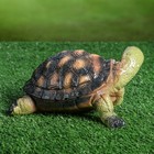 Садовая фигура "Черепаха Ник", зелёно-коричневая, 10 см - Фото 3