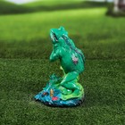 Садовая фигура "Лягушка на лилии", зелёный цвет, гипс, 22 см - Фото 3