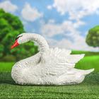 Садовая фигура "Лебедь", белый цвет, гипс, 44х19х27 см - Фото 3